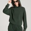 Forest Green Dreamwingstee Velnora Relaxed Pullover Hoodie Soft Minimal Fit