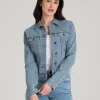 Light Blue Dreamwingstee Zevoria Classic Denim Jacket Fitted Button Front Style