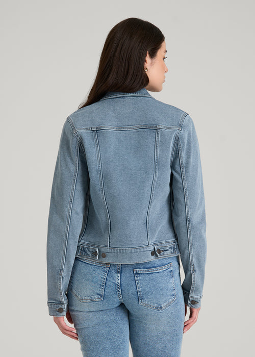 Light Blue Dreamwingstee Zevoria Classic Denim Jacket Fitted Button Front Style 3 - Dreamwingstee Light Blue Dreamwingstee Zevoria Classic Denim Jacket Fitted Button Front Style - Image 3